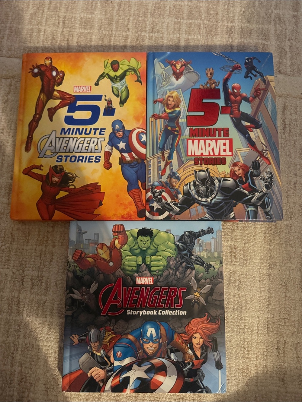 Marvel Storybook Collection - Red, Blue, Yellow Covers - 3 hardcover books